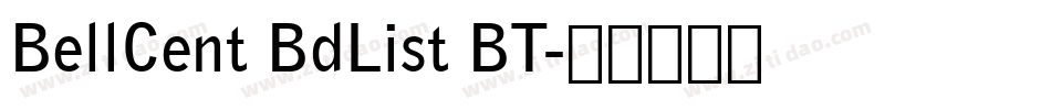 BellCent BdList BT字体转换